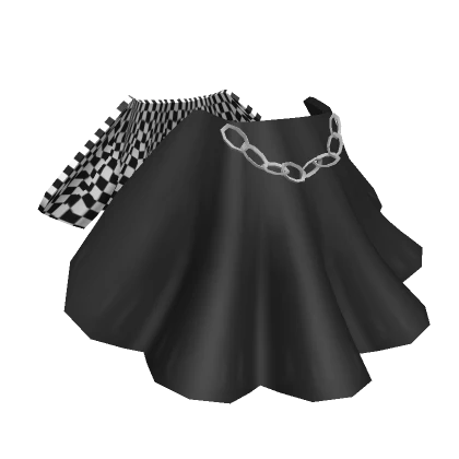 Checkered Chained Side Ruffles