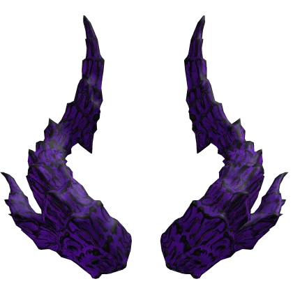 Violet Twisted Demon Horns