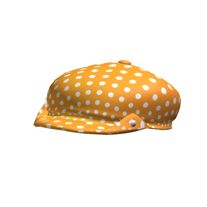 𖹭 cute orange igari harajuku polka dot beret cap