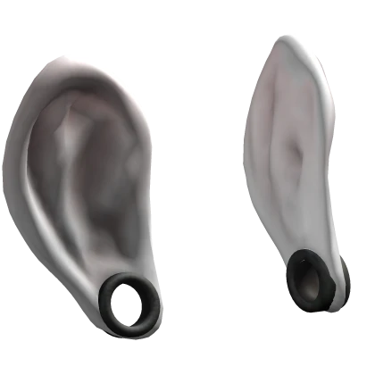 Gauged Humanoid Ears (White)