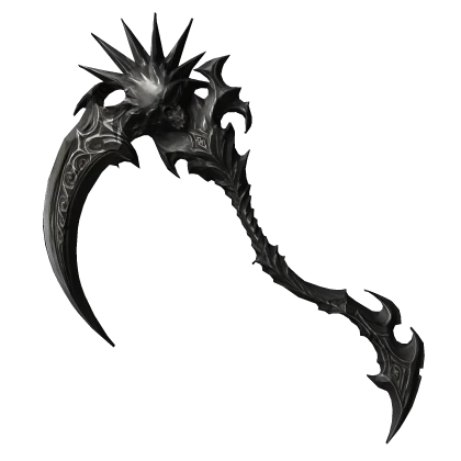 King Of Goth Huge Black Skull Scythe
