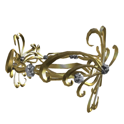 Gold Sculpted Goddess Crown