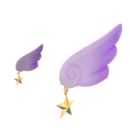 Purple Wing Ears with Stars