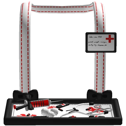 ♡ Cutesy black & red nurse tray ♡