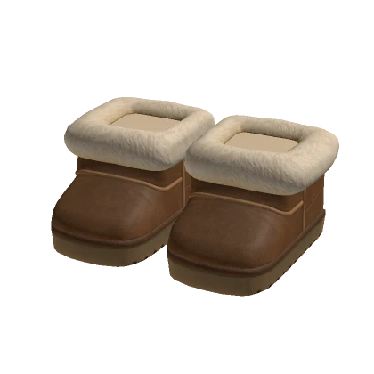 3.0 Boots Fluffy Brown Fur Shoes Beige Cozy Winter