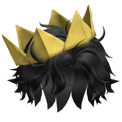 Messy Hair with Paper Crown 👑