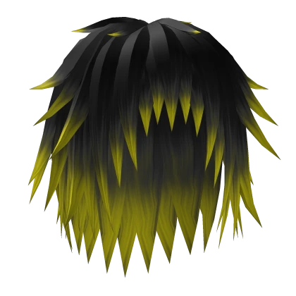 [192J]⭐ Yellow Frosted Tips Scene Emo Shaggy Hair 