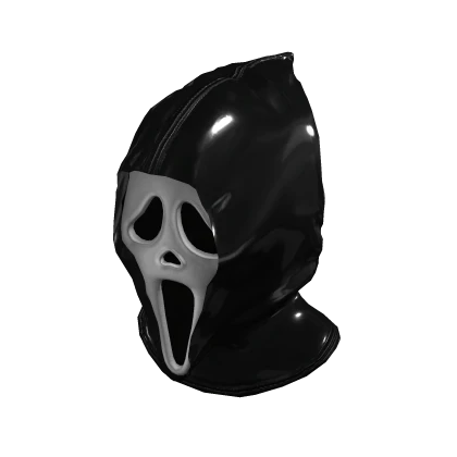 Latex Hood with Ghost Face Mask