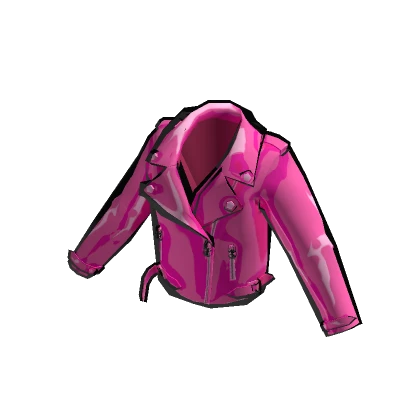 Hot Pink Toon Shaded Leather Jacket