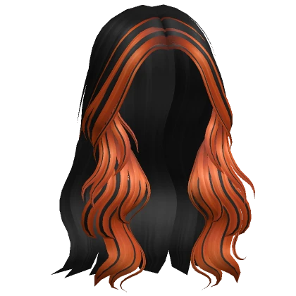 Black and Orange Halloween Wavy Streaks