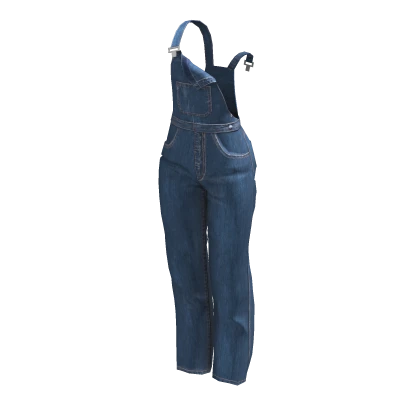 Blue Denim Off Shoulder Overalls