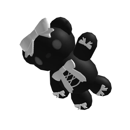 ♡ Lace Up Teddy Bear In Black