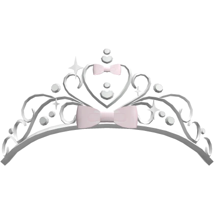 ♡ : pretty sparkly princess tiara w/ pink bows