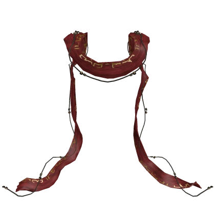 Sorcerer Magical Gaian Red Gold Scarf