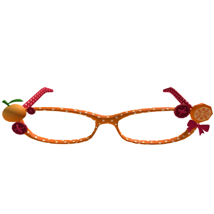 Igari red orange glasses mori kei apple button 