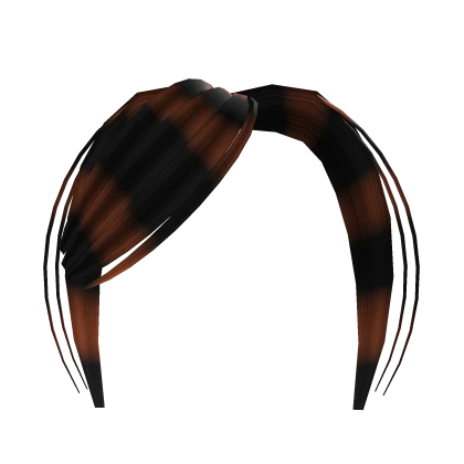 Brown & Black Raccoon printed bangs