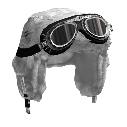 White Winter Ushanka w/ Spiked Goggles