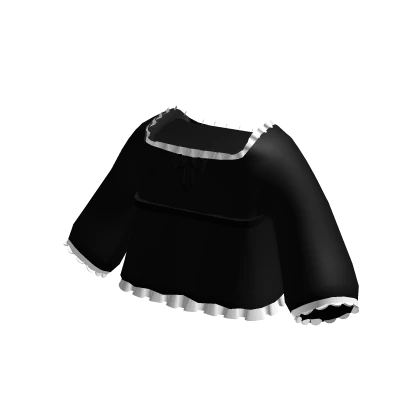 ♡ : cute ruffle doll dress in black and white