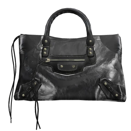 Leather Luxury Balenci Rope Black Bag