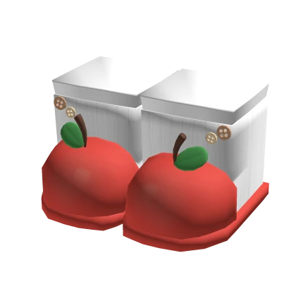 twee igari mori kei red apple button slipper shoes