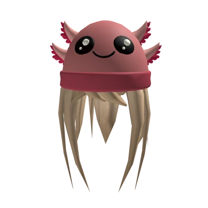 ✨🩷 Stylish Axolotl Hat With Hair 🩷✨