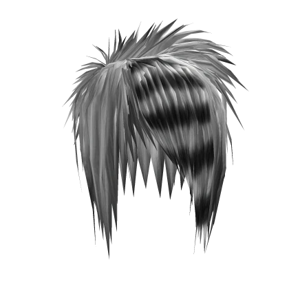 Spiky Messy Scene Emo Hair (White/Black)
