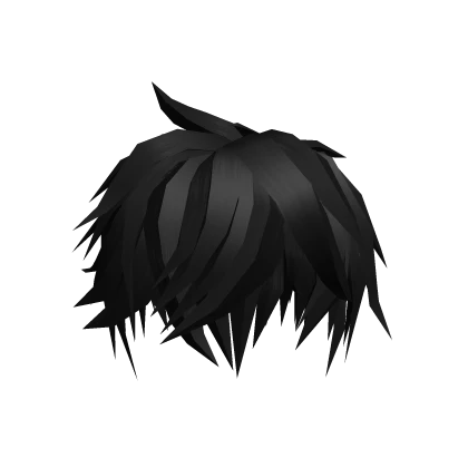 Messy Anime Spiky Boys Emo Hair (Black)