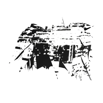 White Animated Glitch Scene Hair