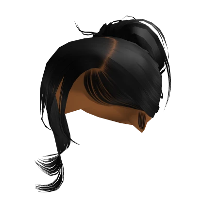 Side Bangs W/ Bun [Black]
