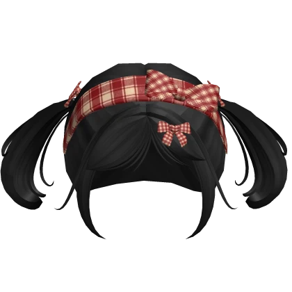 igari mori kei black cottage bows red headband