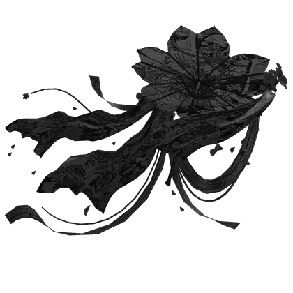 Ethereal Black Traditional Hanfu Parasol 