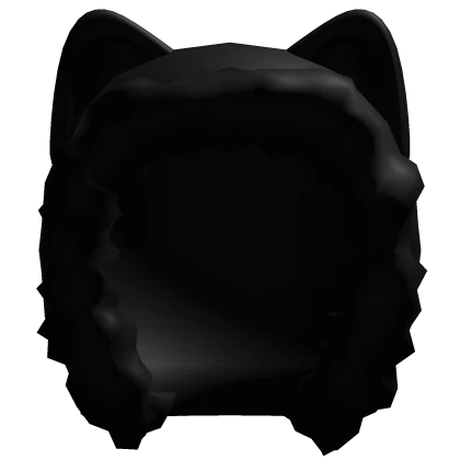 black cat fur hoodie