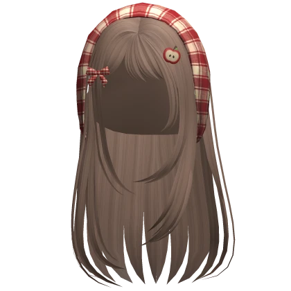 ♡ igari mori kei apple bandana hair (milktea)