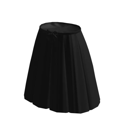 Black pleated bow skirt 