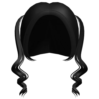 cutesy swirly pigtails in black 