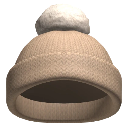 Cute Knitted Winter Christmas Beanie (Beige)