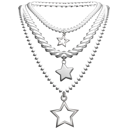 Layered Star Silver Necklace