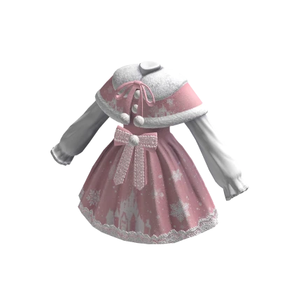 🍀Cute Winter Dress Outfit (Pink)