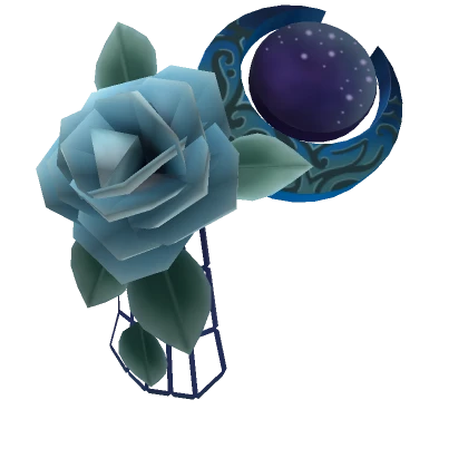 Rose and Moon Hair Pin