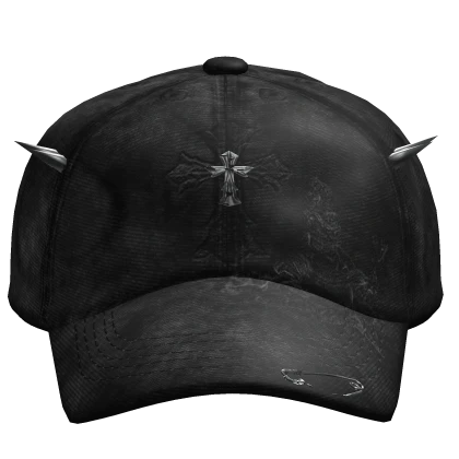 cross distressed cap