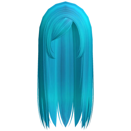 ☆ y2k straight gyaru emo side part ocean blue
