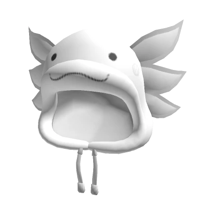 Plush White Axolotl Hoodie