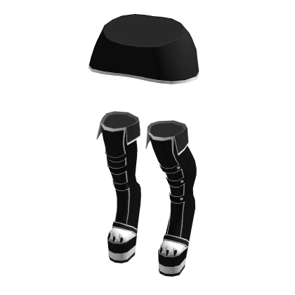 Black Cyber Paw Heel Boot Bottom
