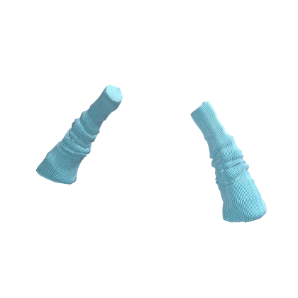 baby blue oversized arm warmers