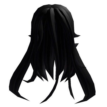 Black Sleepy Anime  Long  Hair