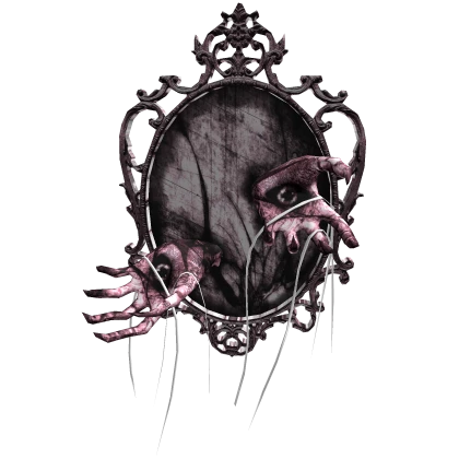 Horror Mirror With Eye Arms Pink