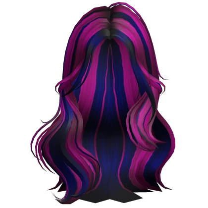 Long Layered Wavy Hair Pink&Blue