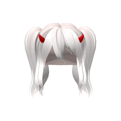 White Hair with Horns