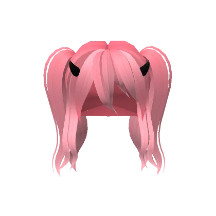 Pink Hair With Black Horns