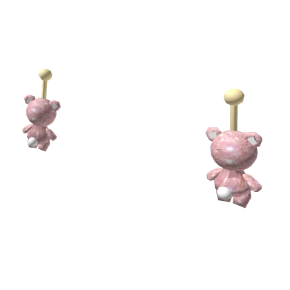 🧸 Pink Valentine's Day Teddy Earrings